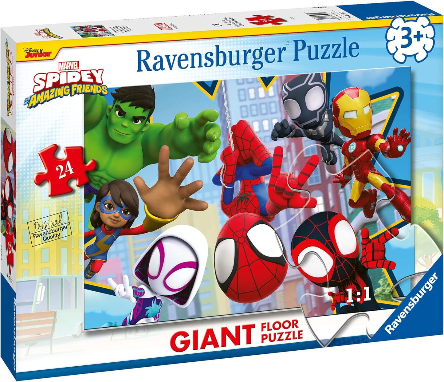 Ravensburger 3182 Marvel Spiderman Spidey & His Amazing Friends 24 Piece Giant Floor Jigsaw Puzzle for Kids Age 3 Years Up