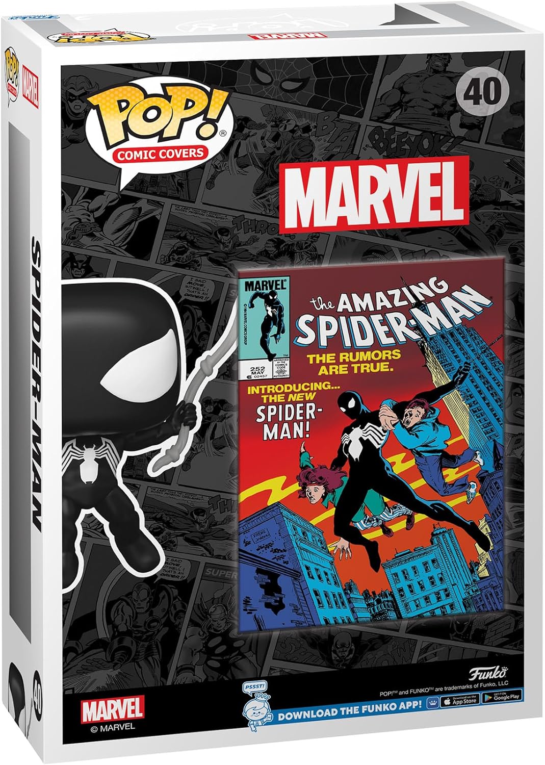 Funko Pop! Comic Cover: Marvel - Amazing Spider-Man #252 - Spider-man - Collectable Vinyl Figure - Gift Idea - Official Merchandise - Toys for Kids & Adults - Comic Books Fans