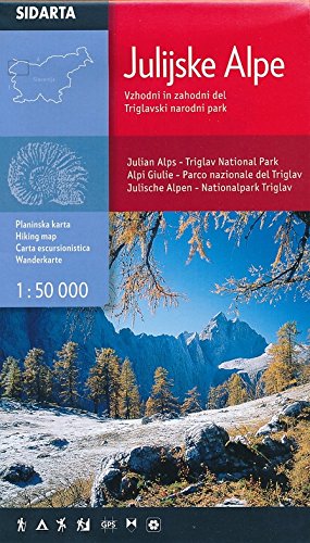 Julian Alps - Triglav National Park hiking map 1:50,000 Slovenia
