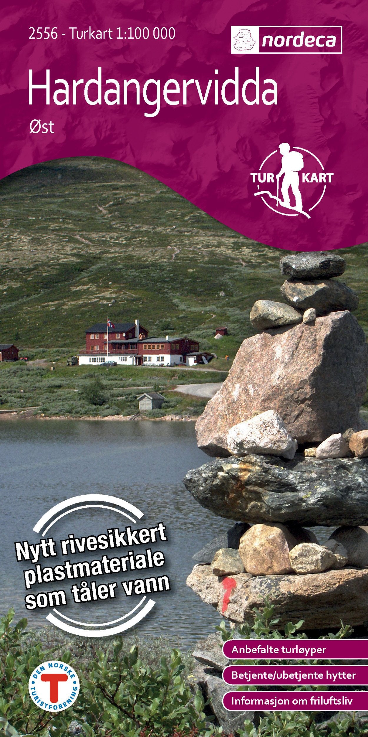 Hardangervidda East 1: 100 000 topographic hiking map Norway