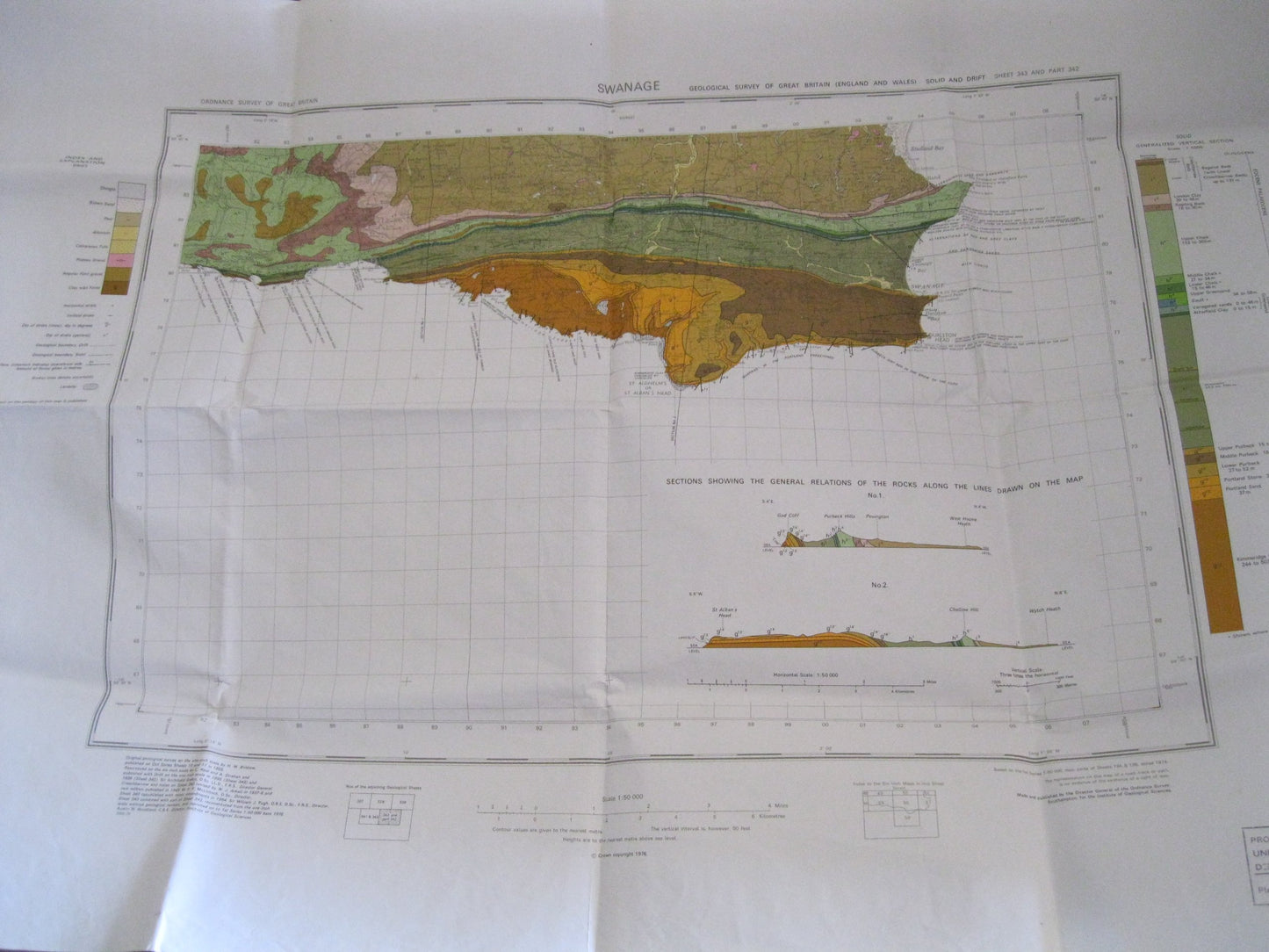 Swanage: (1:50 000) Geological Survey of Great Britain (England and Wales) Solid and Drift Sheet 343 and part 342