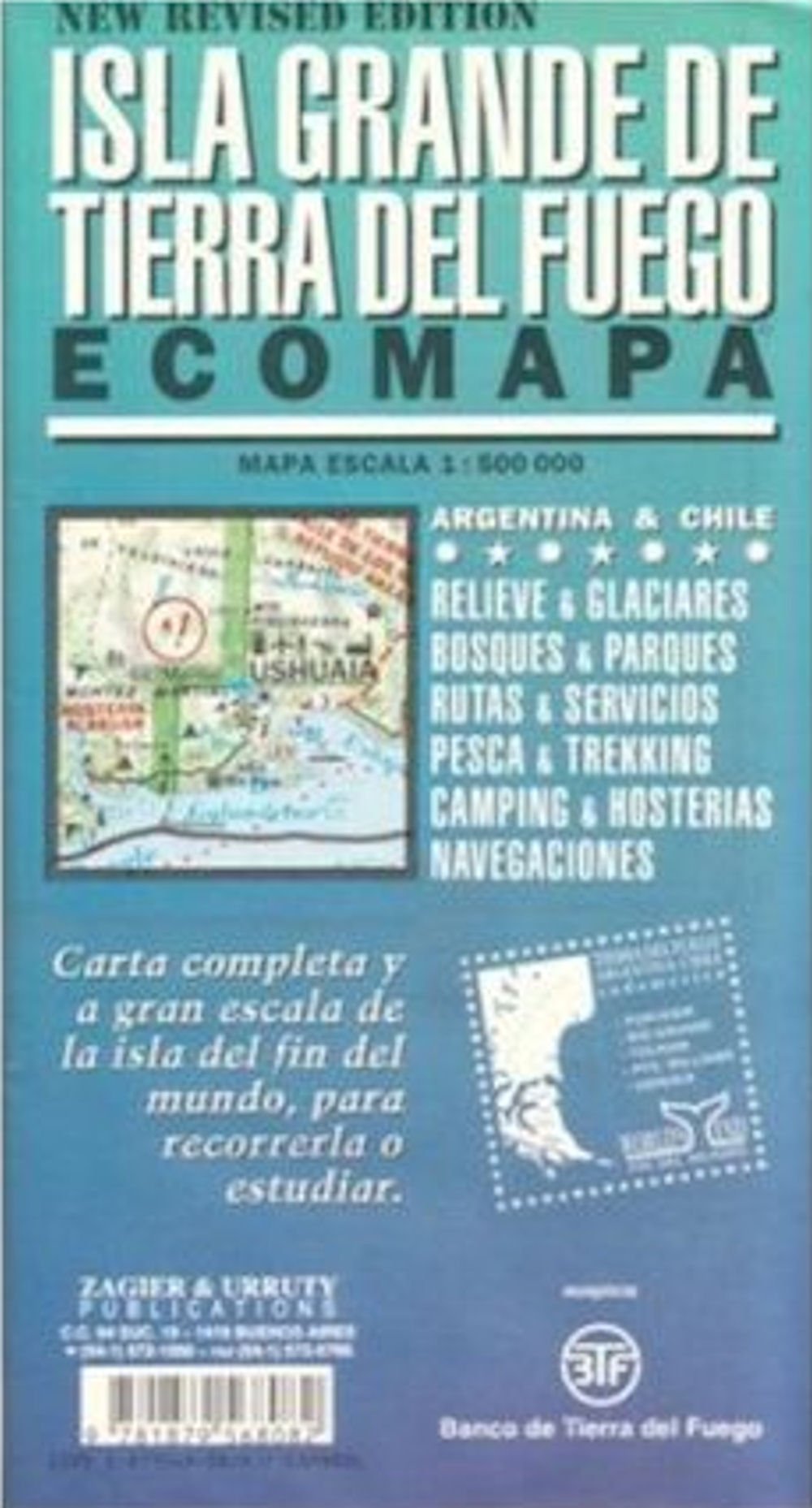 Isla Grande de Tierra Del Fuego Map