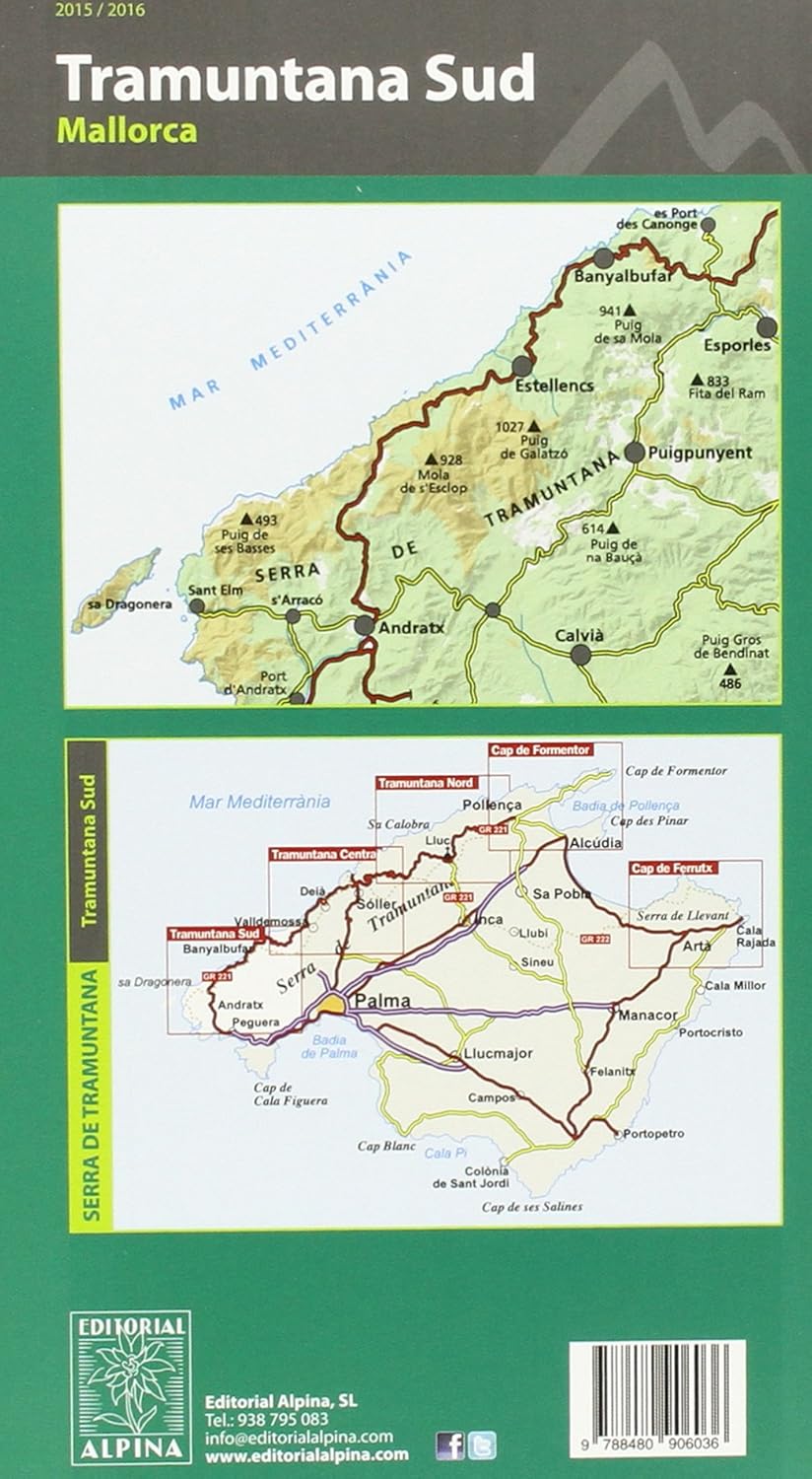 Mallorca -Tramuntana Sud map&hiking guide