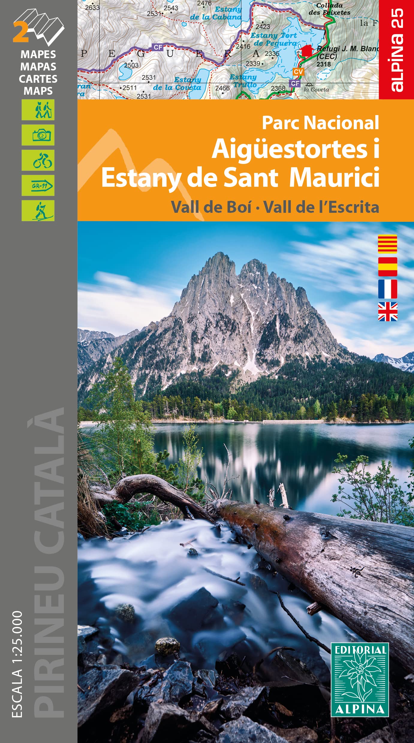 Aigüestortes pn/Sant Maurici carte&guide, map&hiking g.