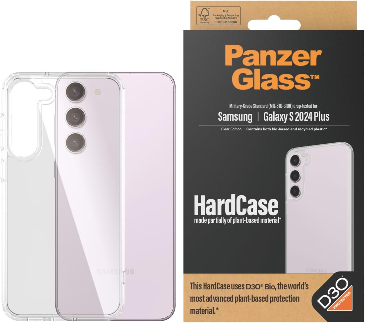 Panzerglass ® HardCase with D3O® Samsung Galaxy S24+ | Transparent