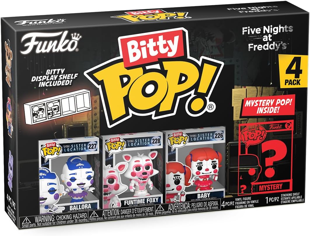 Funko Bitty Pop!: Five Nights at Freddy's Mini Collectible Toys 4-Pack - Ballora, Funtime Foxy, Baby & Mystery Chase Figure (Styles May Vary