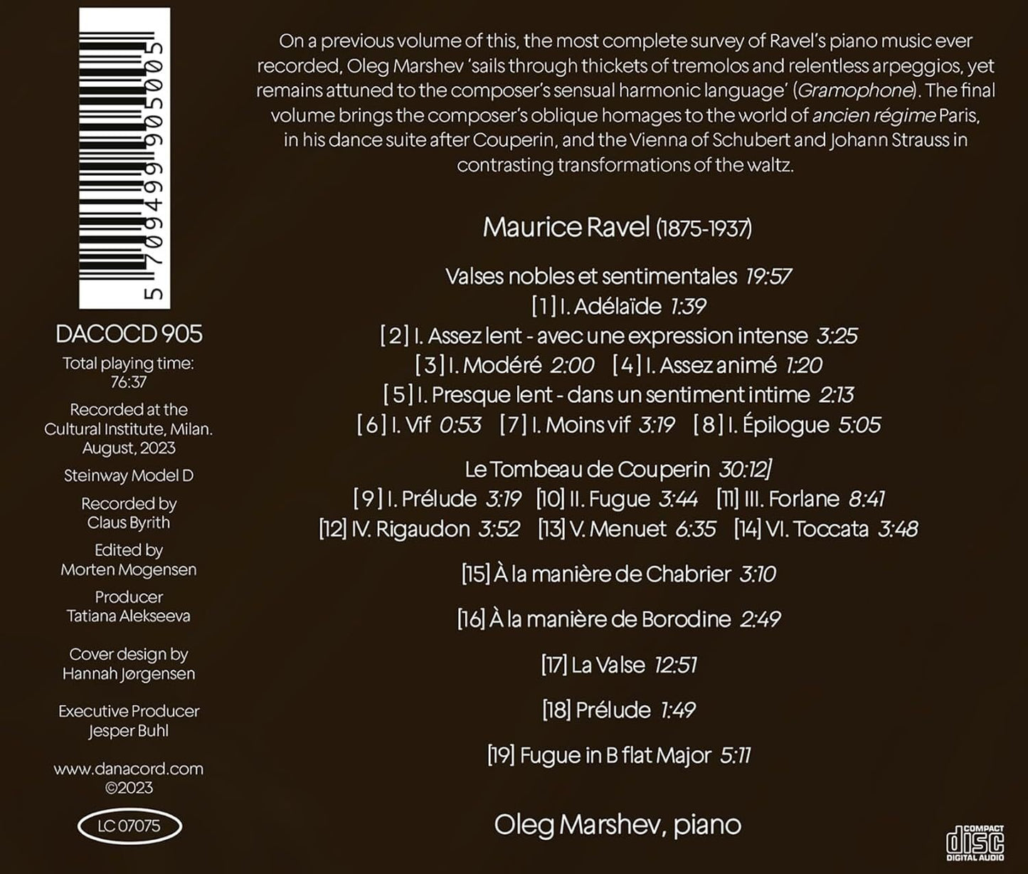Ravel: Complete Solo Piano Music - Volume 3