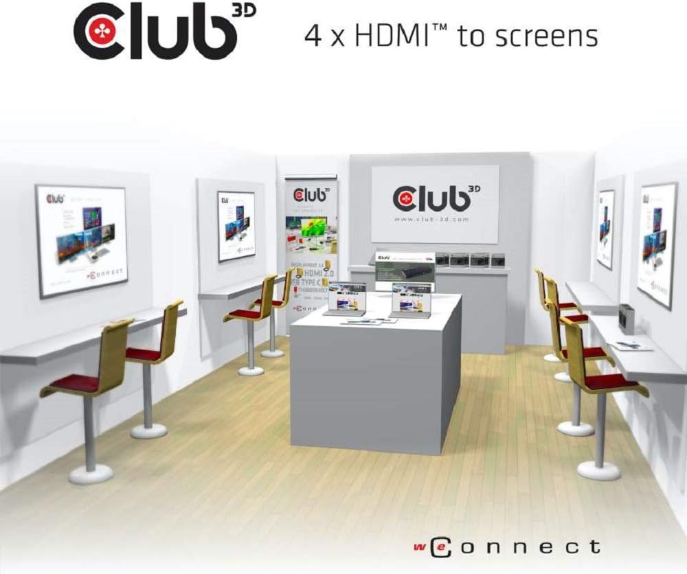 Club3D HDMI Splitter 1 Eingang -> 4 Ausgange 4K6