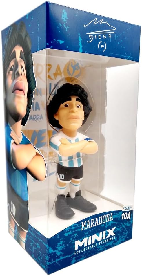 Bandai Minix Argentina Diego Maradona Model | Collectable Diego Maradona Figure In 10 Shirt | Bandai Minix Football Toys Range | Collect Your Favourite Football Figures And Teams