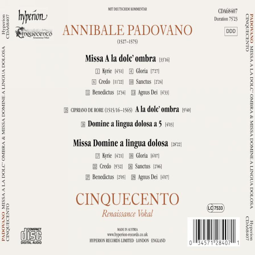 Annibale Padovano: Missa Ala Dolc' Ombra & Missa Domine...