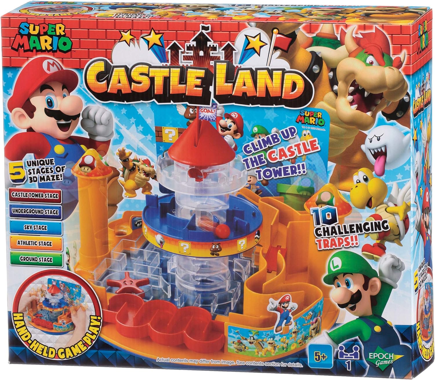 EPOCH GAMES 7378 Super Mario Brothers Castle Land, Multicoloured