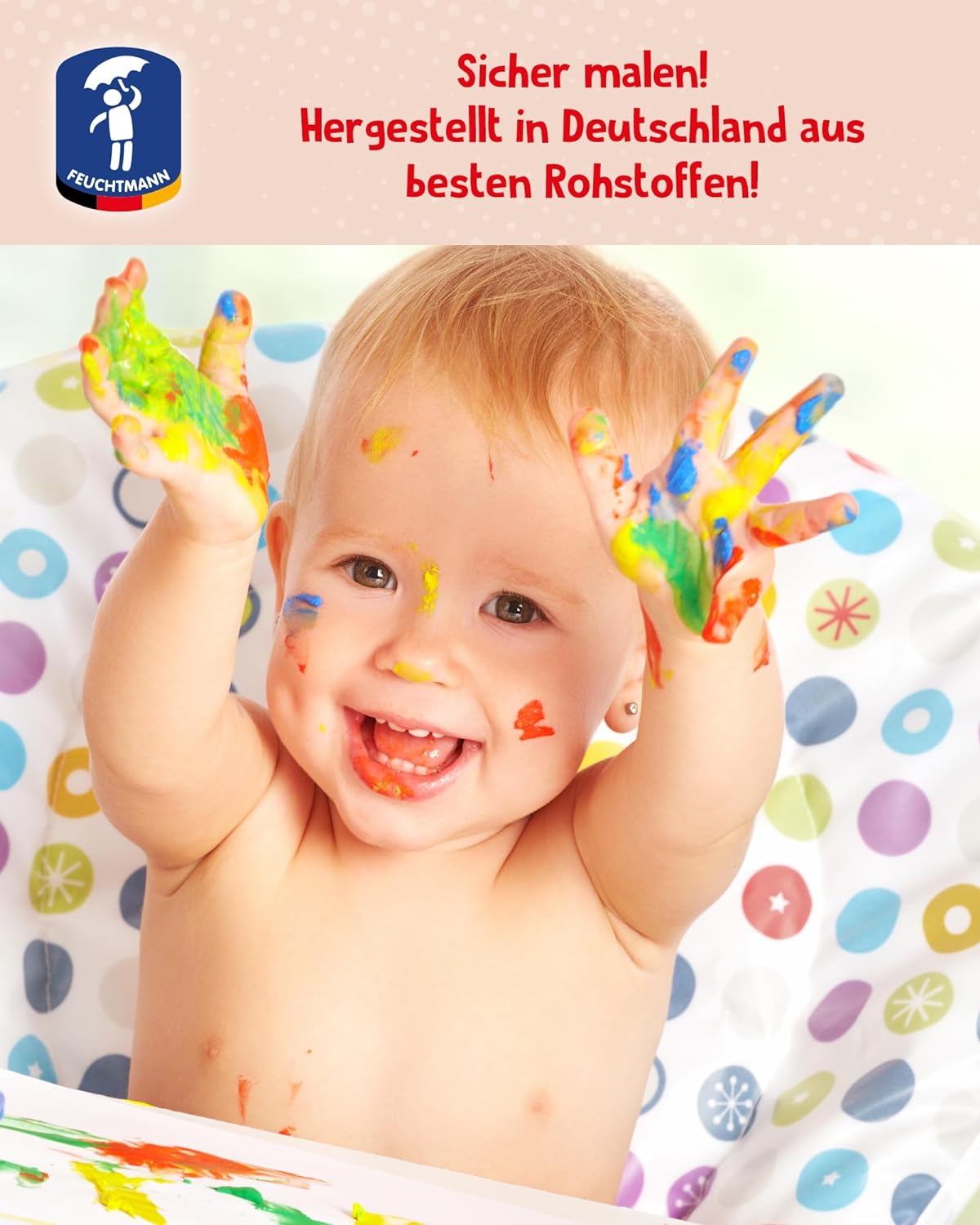 Pool & Boot Feuchtmann 633.0652 - My Favourite Colour, 6 Tubes of 75 g Each, Organic Natural Colour, Ideal for Nursery, Nursery, School and Hort for Creative Play