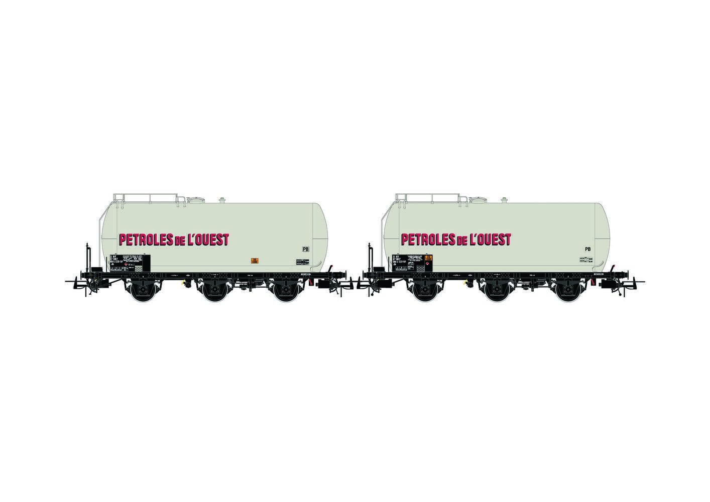 JOUEF - SNCF 2-P 3 AXLE TANK WAGONS PETROLES L'OUEST IV (9/23) *