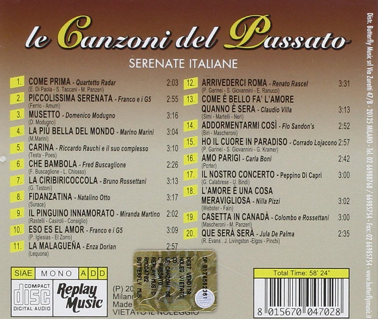 Le Canzoni Del Passato - Serenate Italiane