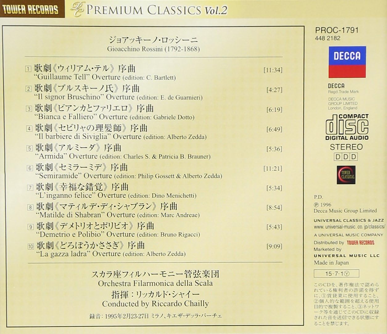 Rossini: 10 Overtures