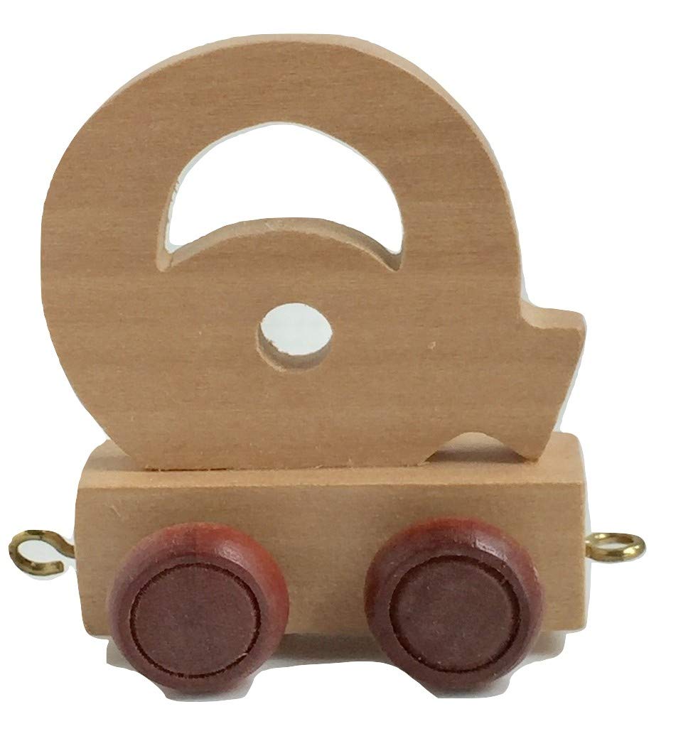 Childrens Personalised Wooden Alphabet Letter Train A-Z Name Set All Letters Available (Letter Q