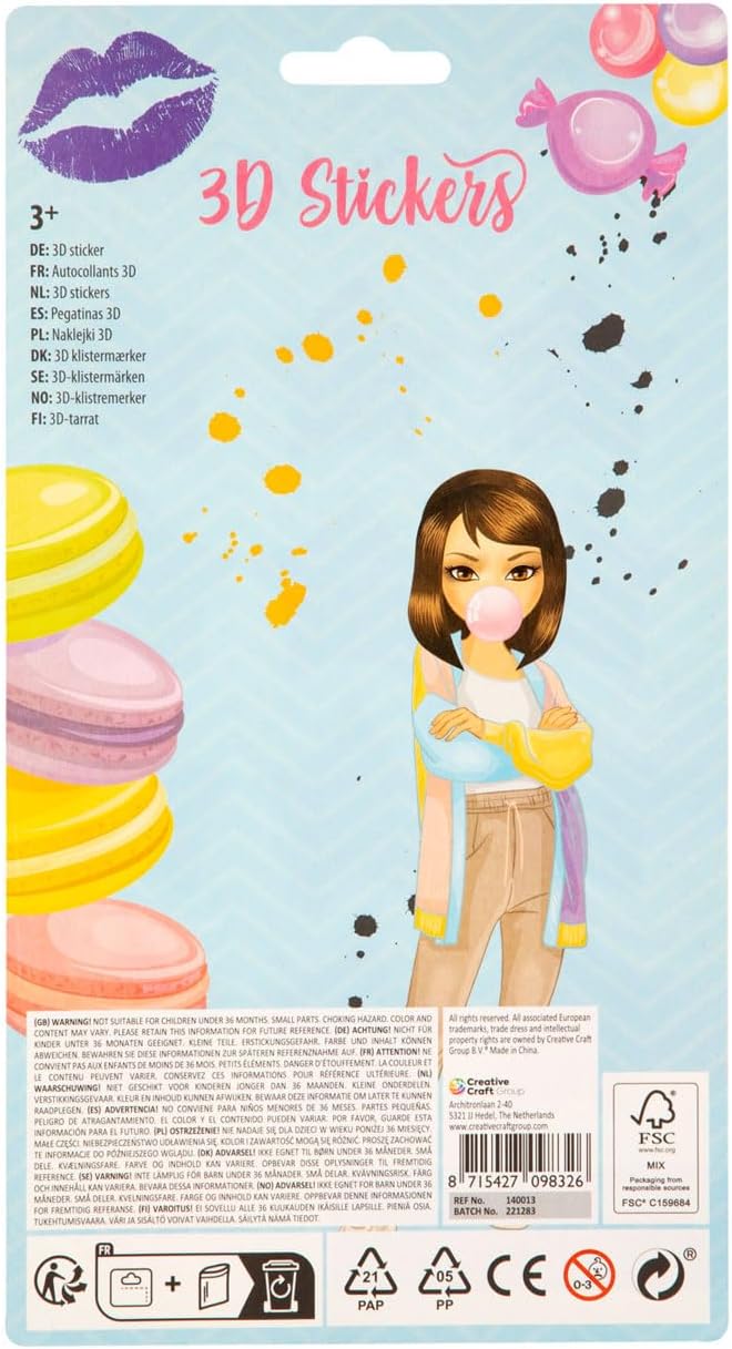Besties - Besties 3D stickervel 12st.