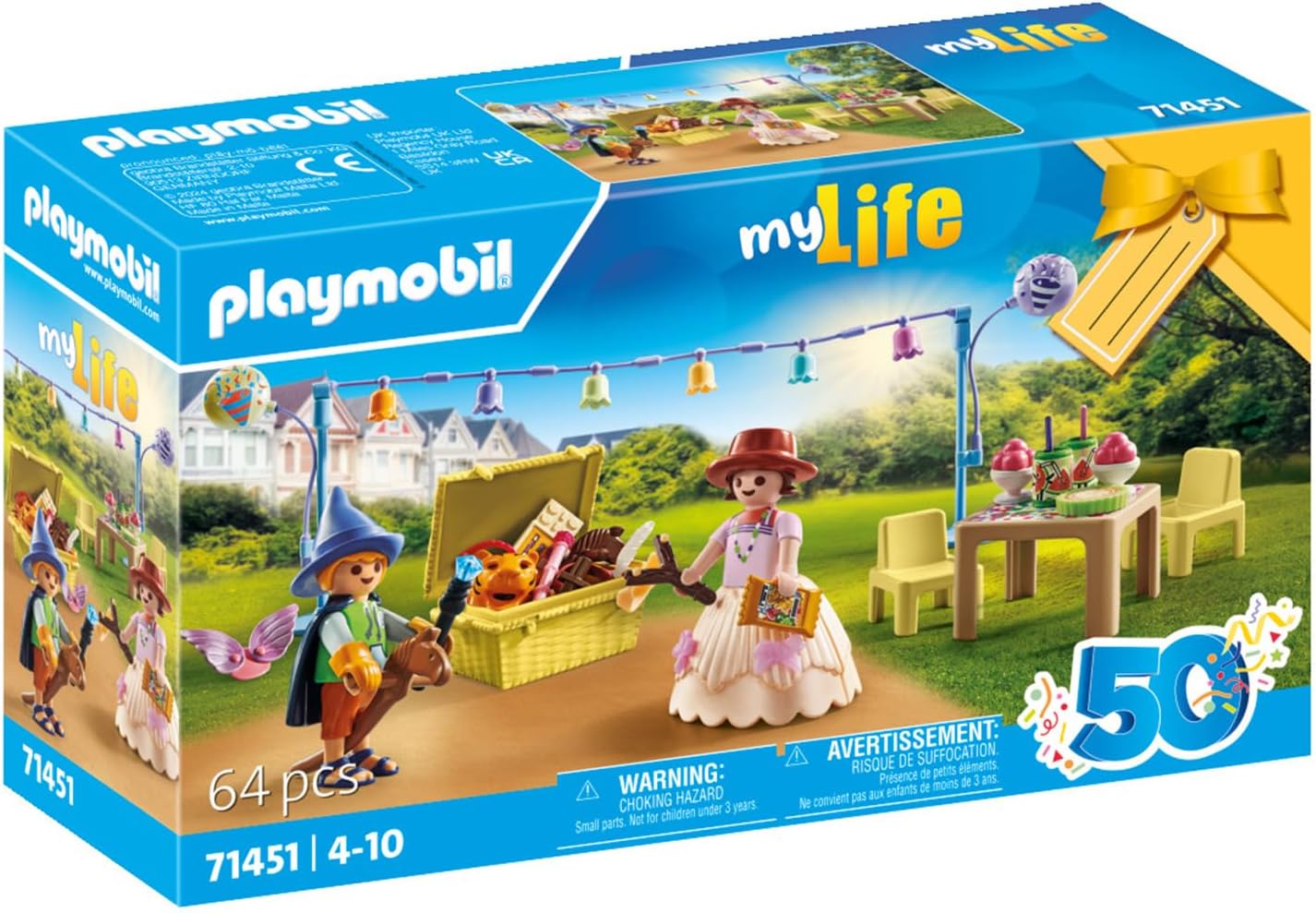 PLAYMOBIL myLife 71451 Kostümparty, fantasievolle Verkleidung als Engel, Cowboy, Prinzessin und mehr, grenzenloser Spaß mit vielfältigem Zubehör, nachhaltiges Spielzeug für Kinder ab 4 Jahren