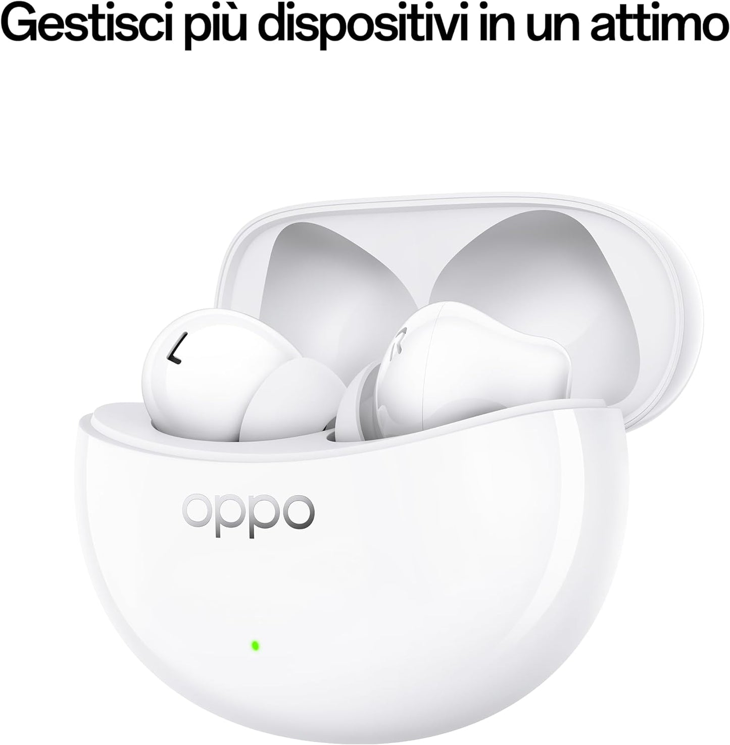 Oppo Enco Air3 Pro - Auriculares inalámbricos, Bluetooth 5.3, Cancelación de ruido, Carga inalámbrica, Baja latencia, Batería de gran capacidad, IP55 - Blanco