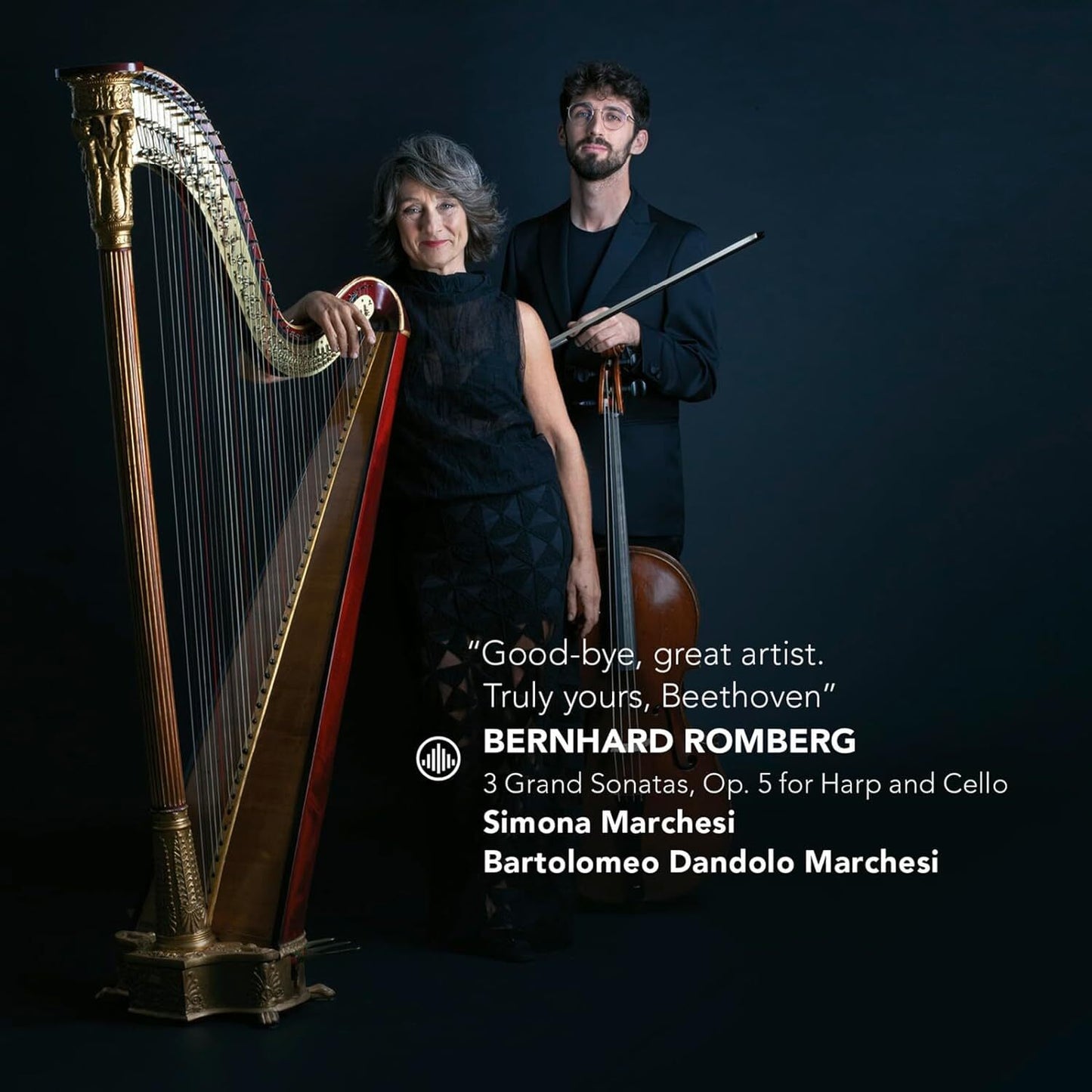 Good-bye, Great Artist. Truly Yours, Beethoven: Bernhard Romberg: 3 Grand Sonatas, Op. 5 for Harp and Cello