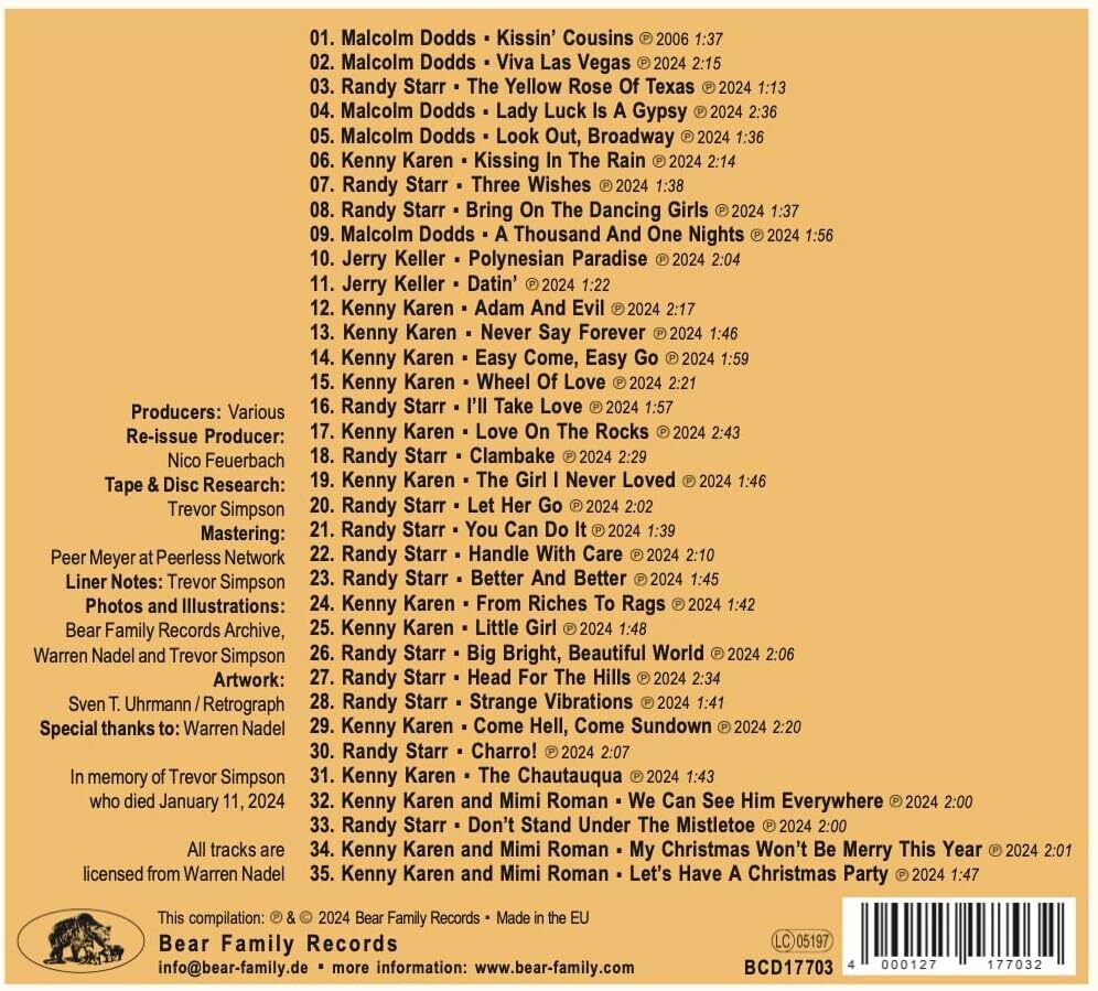 Randy Starr: Presley Style: Lost Elvis Songwriter Demos Vol. 1