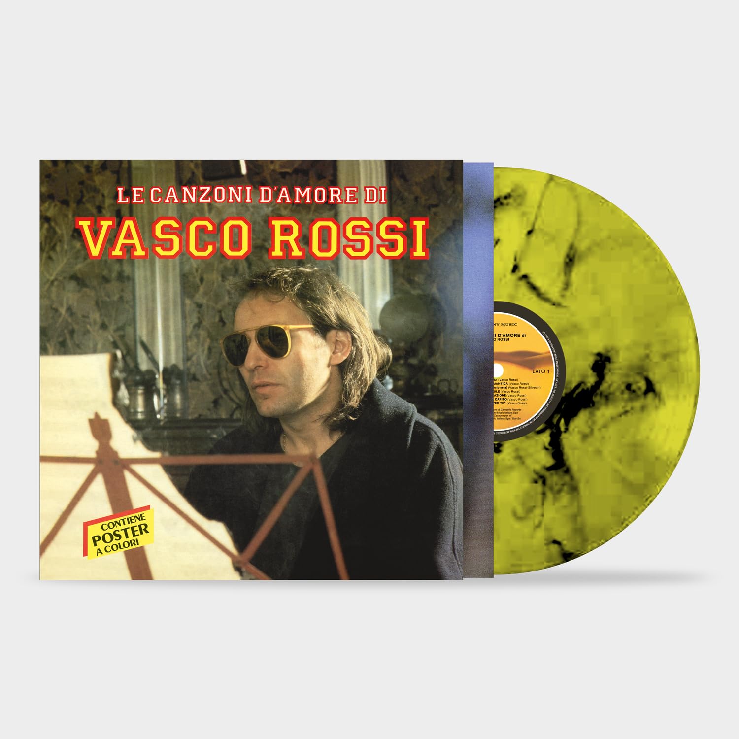 Le Canzoni D'Amore Di Vasco Rossi Yellow & Black Marble