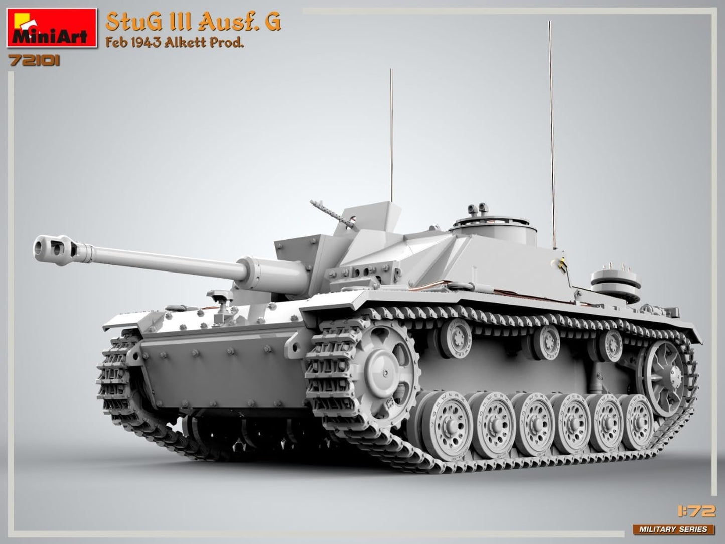 MiniArt - Modell Panzer Stug III Ausf.g Feb 1943 Alkett Prod 72101|1/72 Modellbau Panzer Promo
