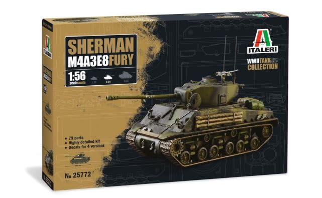 ITALERI - 1/56 M4A3E8 SHERMAN FURY (2/24) *
