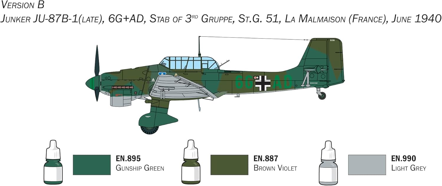 ITALERI - 1/72 JUNKER JU-87B STUKA