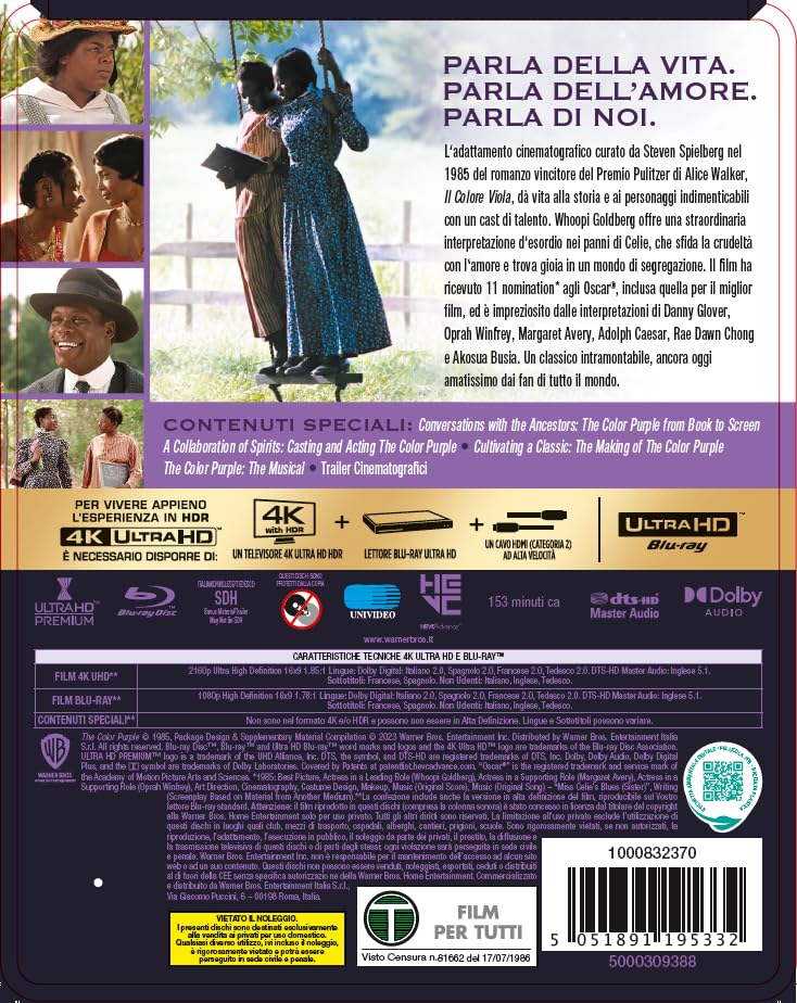 COLORE VIOLA, IL STEELBOOK (4K Ultra HD + Blu-Ray)
