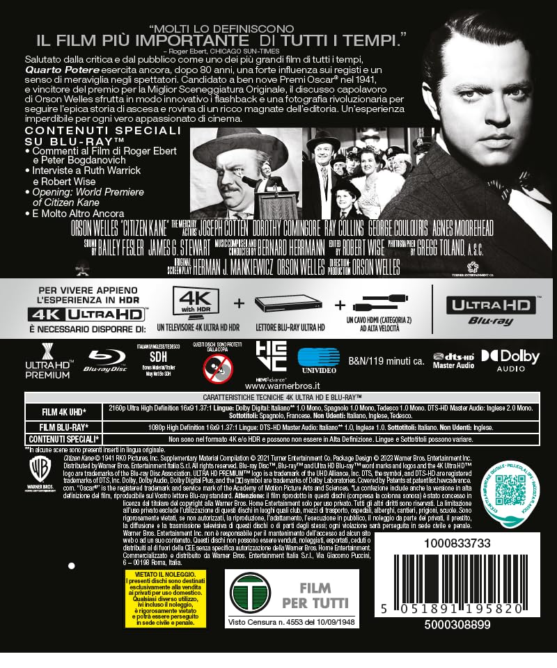 QUARTO POTERE (4K Ultra HD + Blu-ray