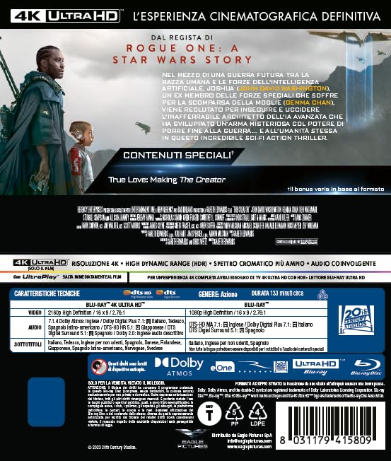 The Creator - 4K Steelbook (Bd 4K + Bd Hd)