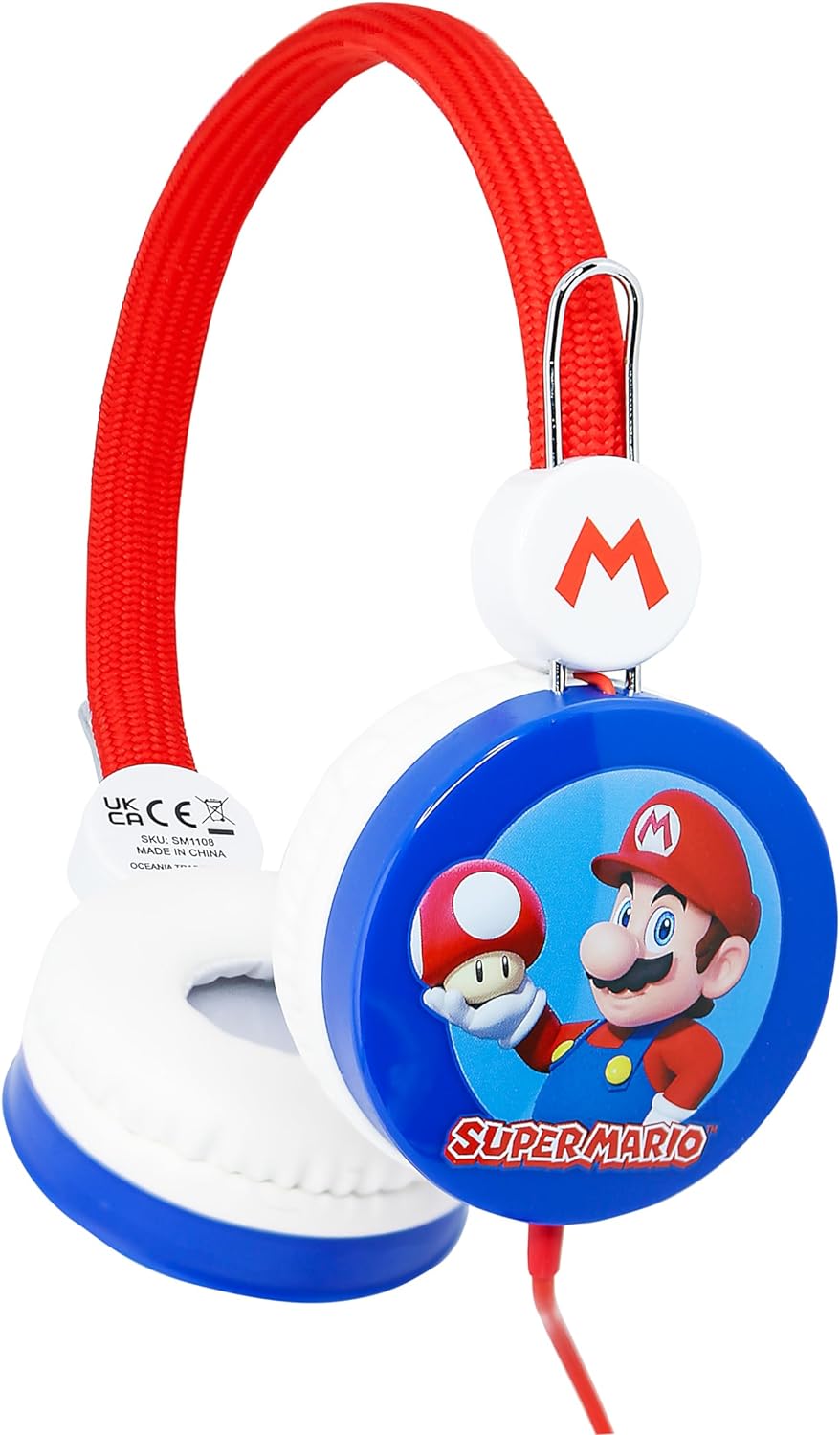 OTL Technologies SM1108 Super Mario Children's Wired Headphones Red