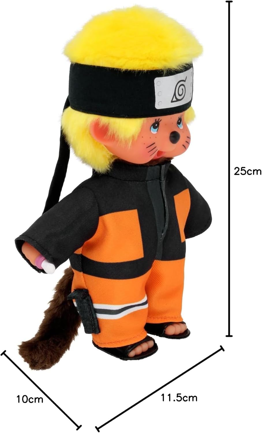 Bandai - Monchhichi - Naruto Shippuden Monchhichi Plush Toy - 20 cm Soft Plush Toy for Children and Adults - SE241088