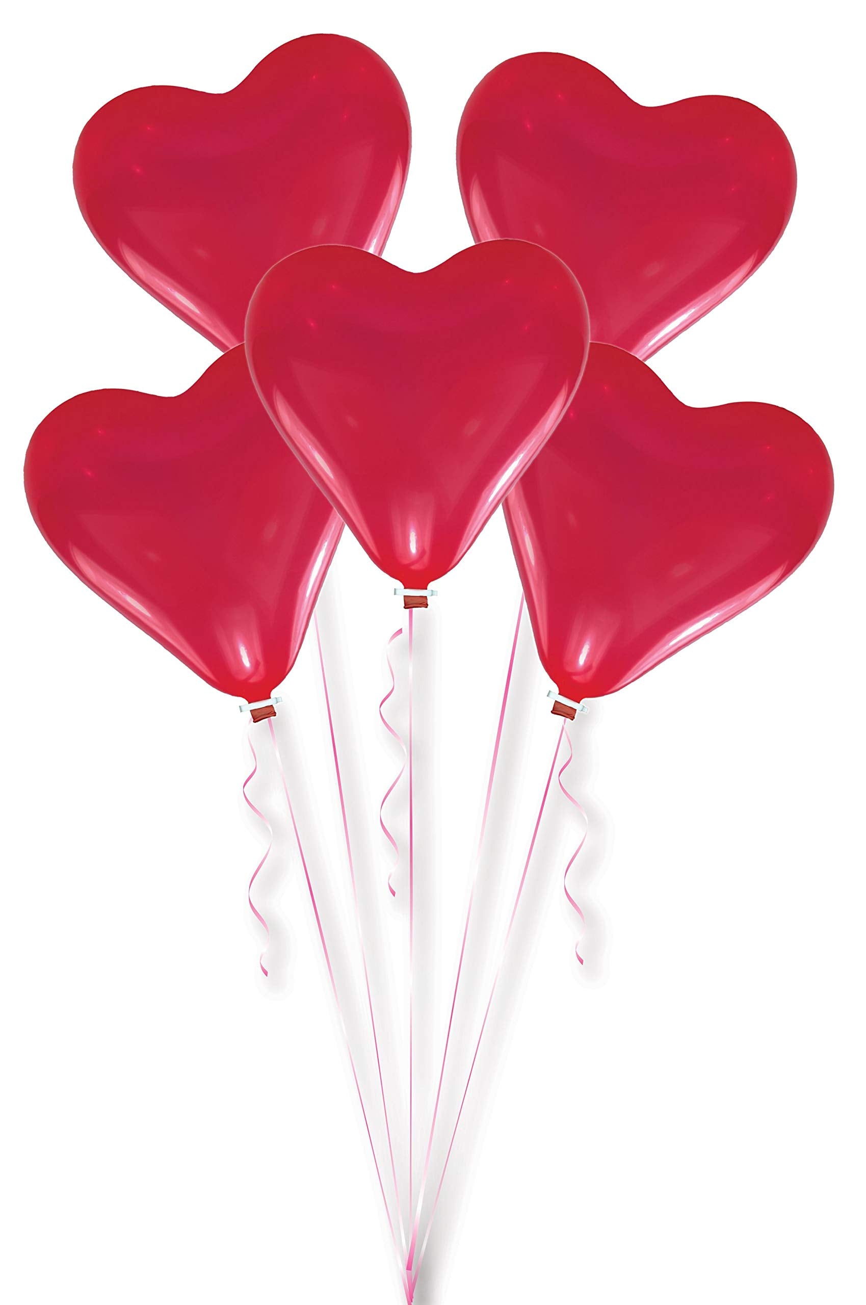 Amscan 5 Red Hearts Medium Latex Balloons