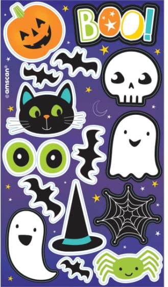 Amscan: 4 Halloween Sticker Sheets Paper H