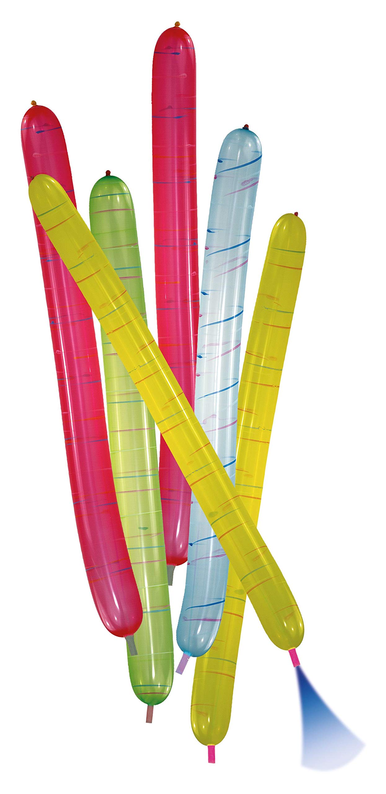 Riethmuller – r006471 – Rocket Balloons pack of 6 assorted with Tip – 100 cm