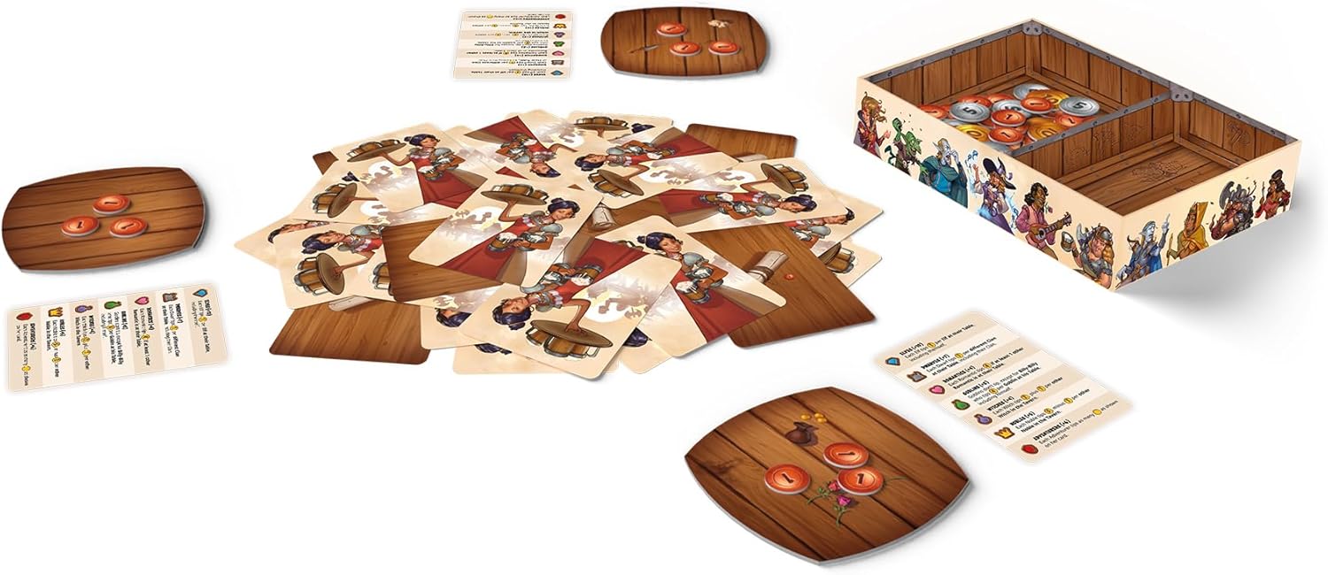 Little Tavern Partyspiel - Seat The Best Customers, Sammeln Sie die meisten Tipps und gewinnen Sie! Strategiespiel für Kinder und Erwachsene, ab 8 Jahren, 3-5 Spieler, 25 Minuten Spielzeit