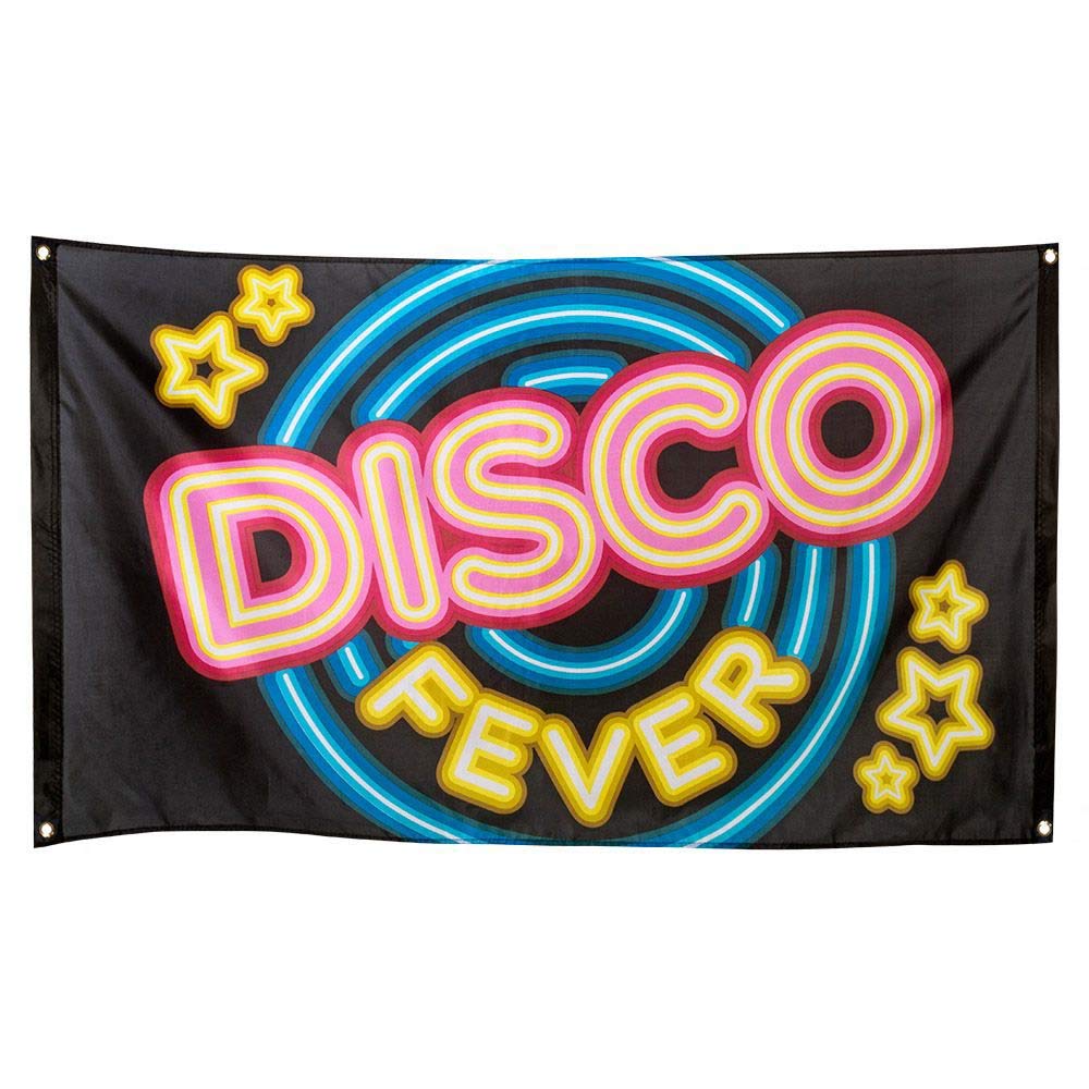Boland 00752 – Flag Disco Fever Size 90 x 150 cm Polyester 70s Wall Decoration Hanging Decoration Children's Birthday Party Carnival