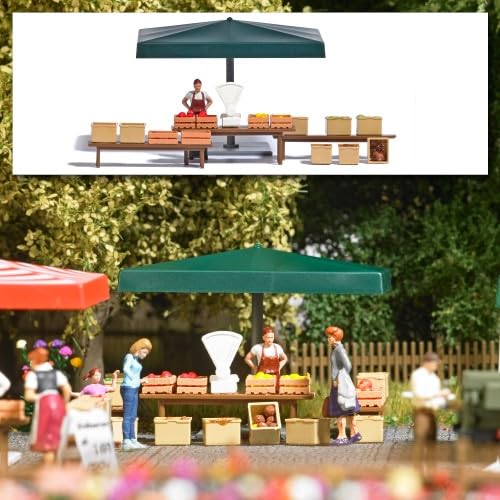 Busch - A-SET: MARKTSTAND GEMUSE H0