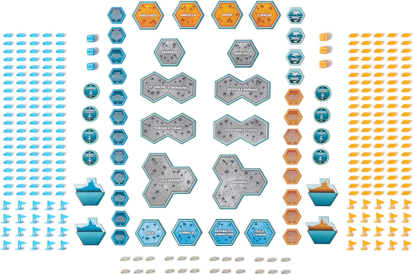 Editrice Giochi, Risiko! Oceano, 2 Giochi in Scatola in 1, Giochi di Società e Strategia per Famiglia e Amici, Giochi da Tavolo per Adulti e Bambini, da 2 a 6 Giocatori, 8+ Anni