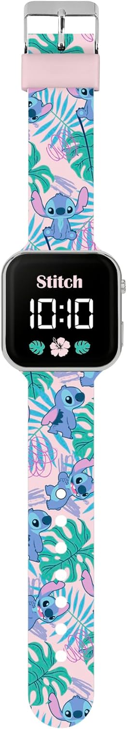 Disney Stitch Blue & Pink Printed LED Watch