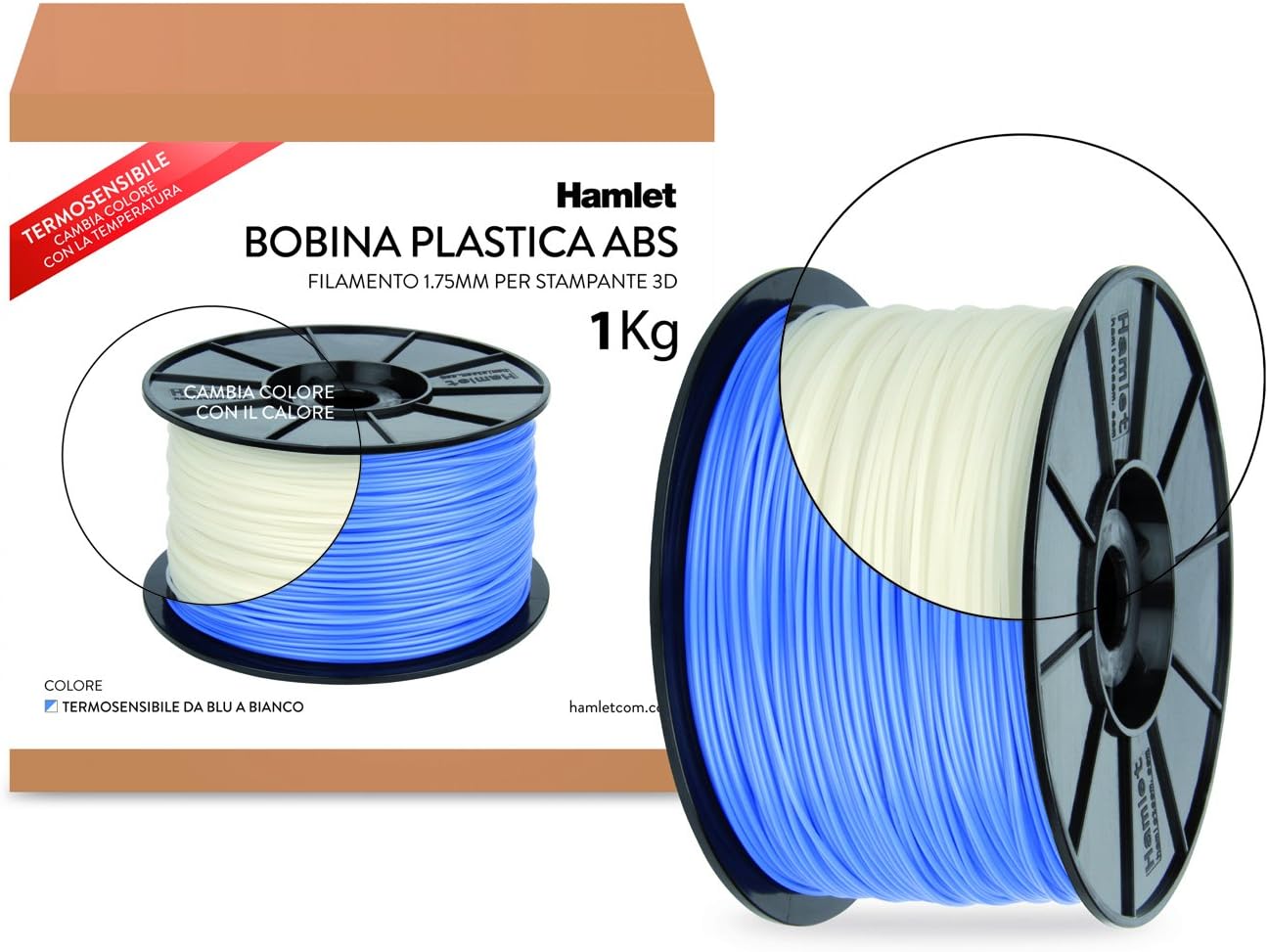 Hamlet HP3DXROLB2WT - 3D printing materials multi-coloured