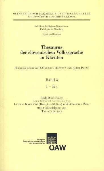 Thesaurus Der Slowenischen Volkssprache in Karnten