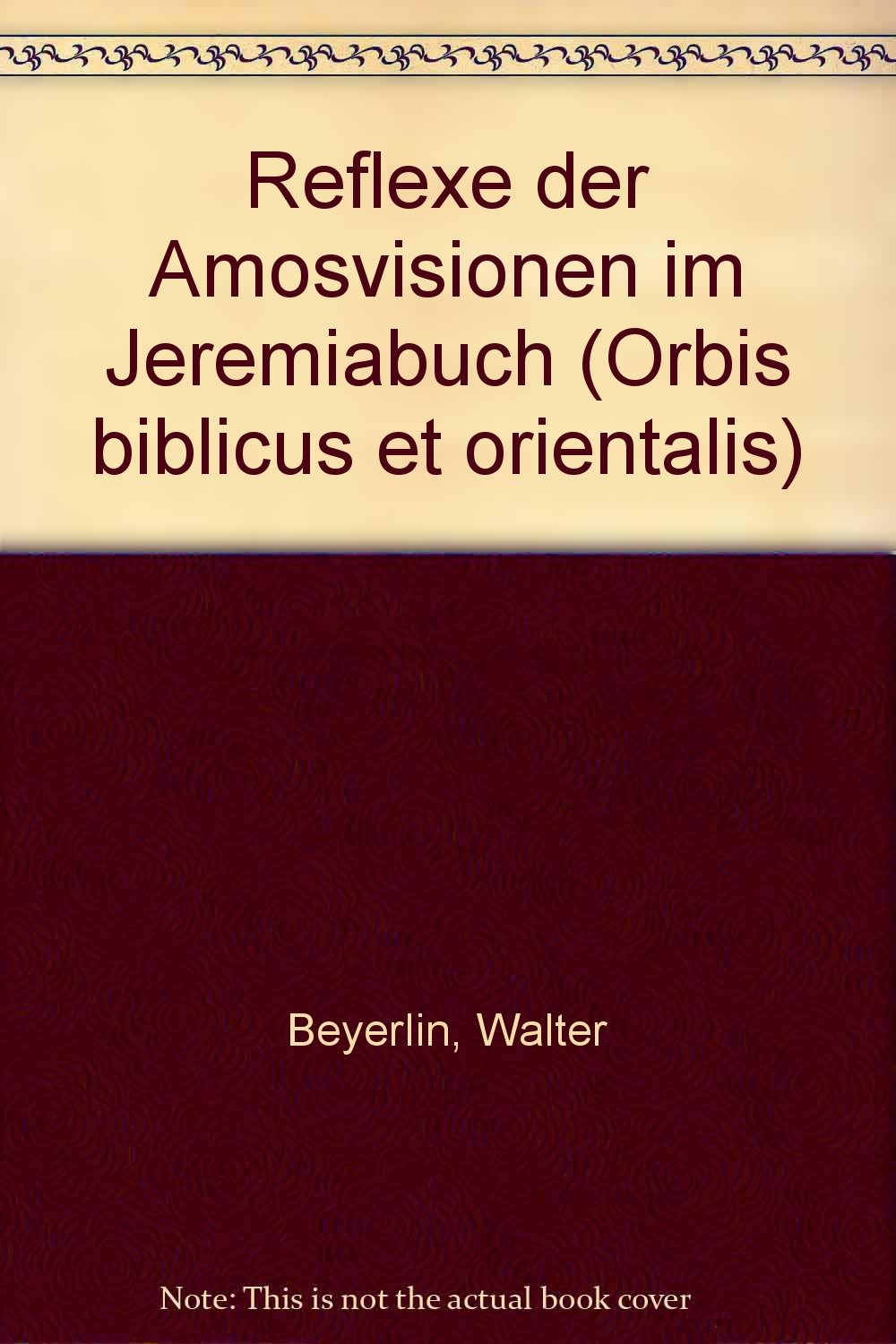 Reflexe Der Amosvisionen Im Jeremiabuch