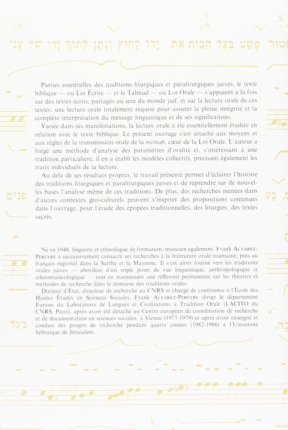 La Transmission Orale De La Misnah. Une Methode D'analyse Appliquee a La Tradition D'Alep