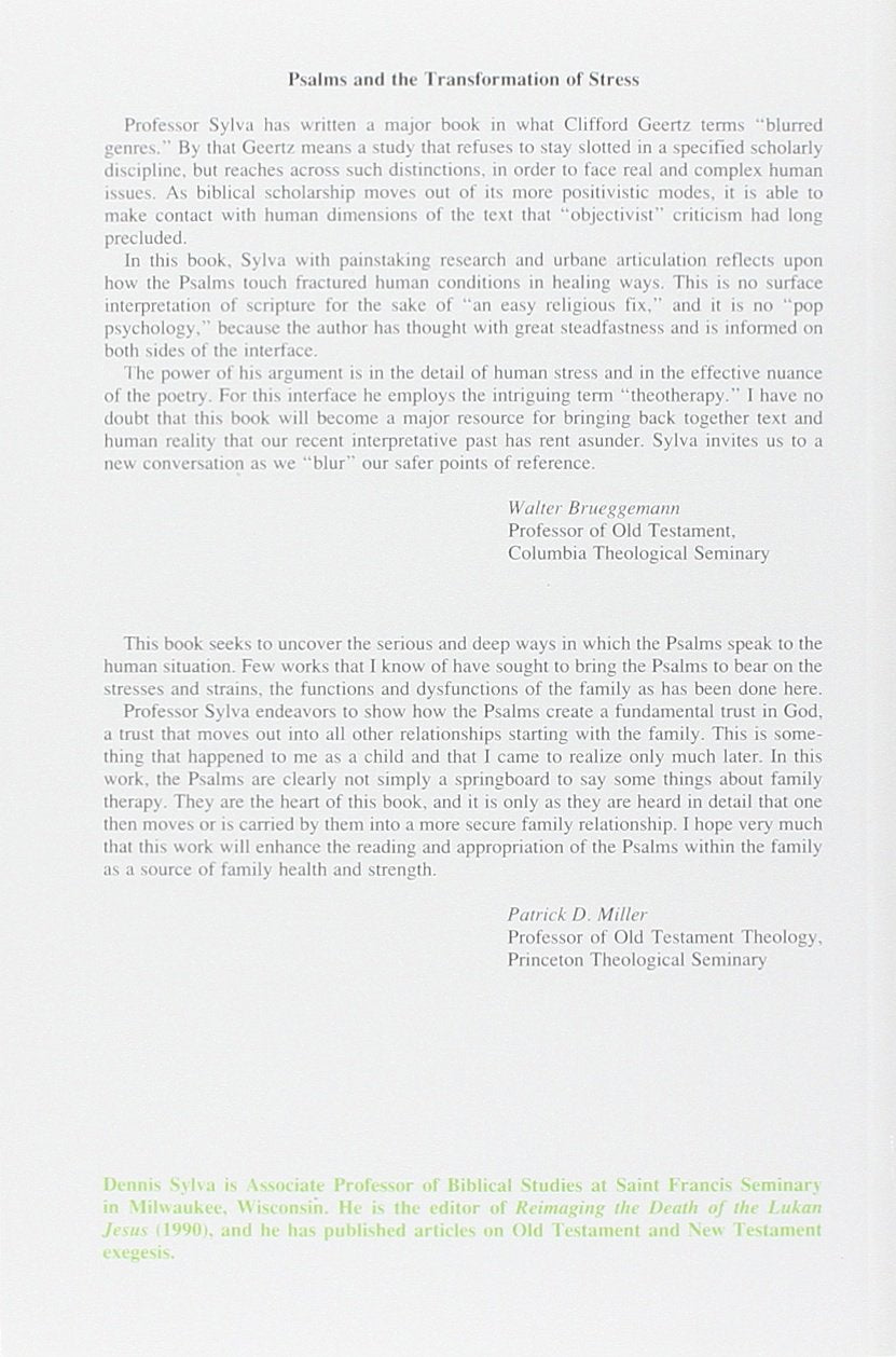 Psalms and the Transformation of Stress. Poetic-communal Interpretation and the Family