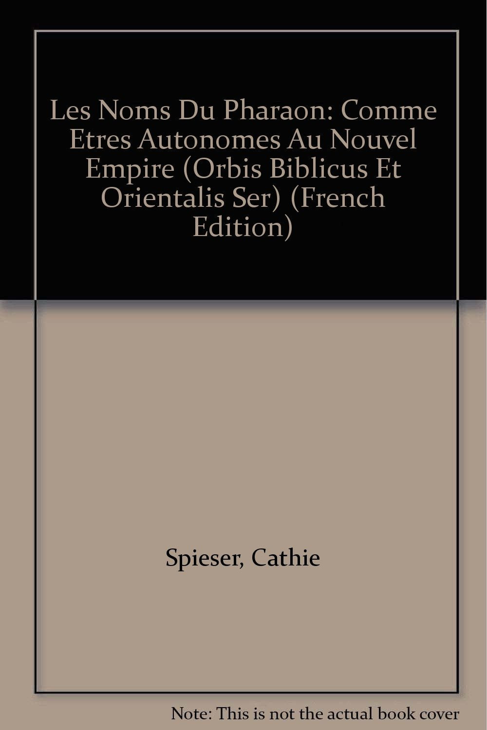 Les noms du Pharaon comme êtres autonomes au Nouvel Empire