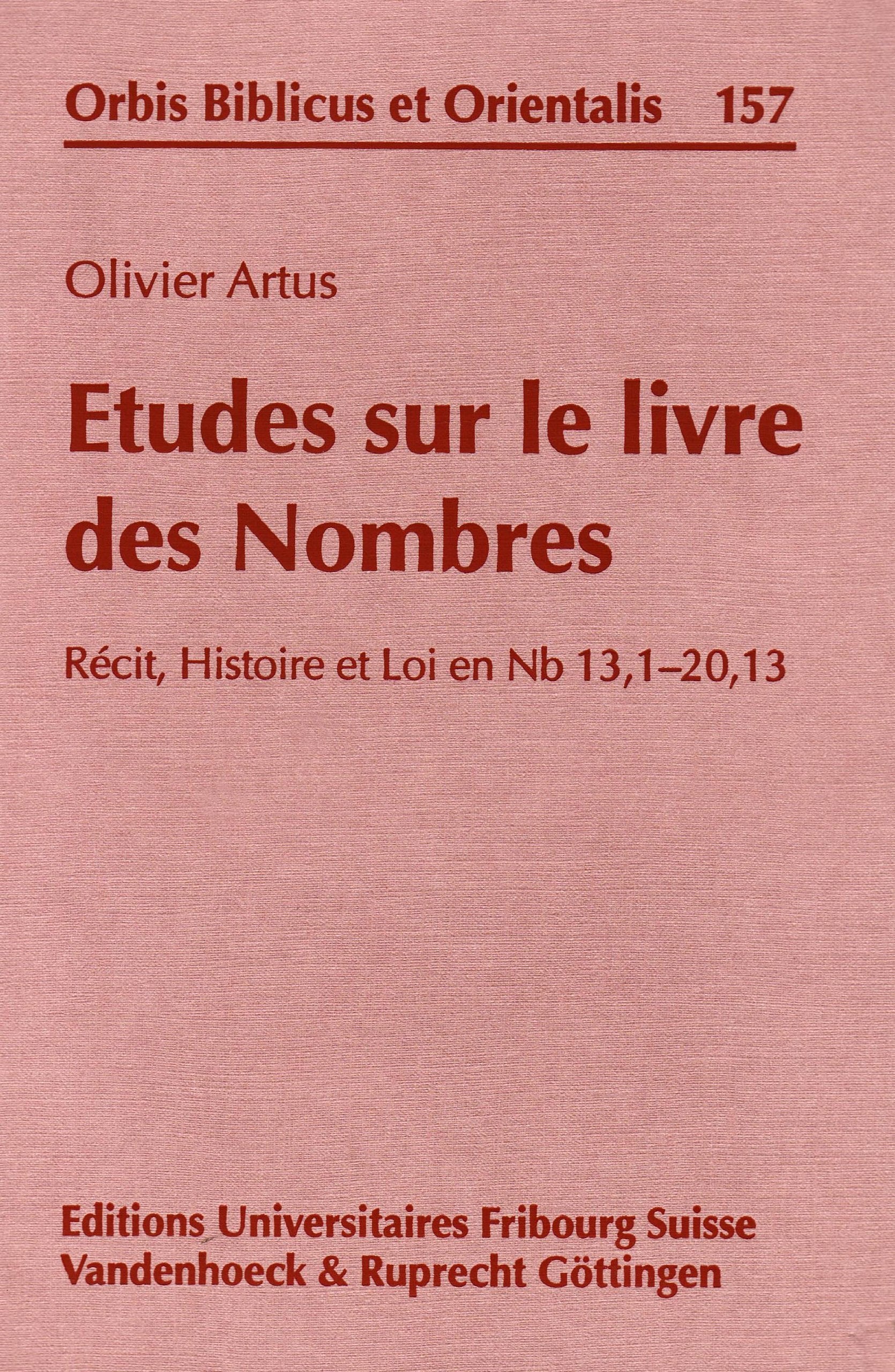 Études sur le livre des Nombres