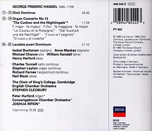 Handel: Dixit Dominus / Laudate Pueri Dominum (King's College Cho